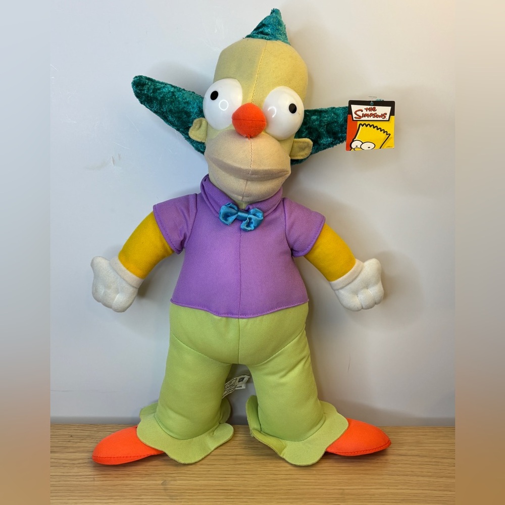 2005 Y2K Krusty the Clown Plush Toy - Multicolor‎ NWT